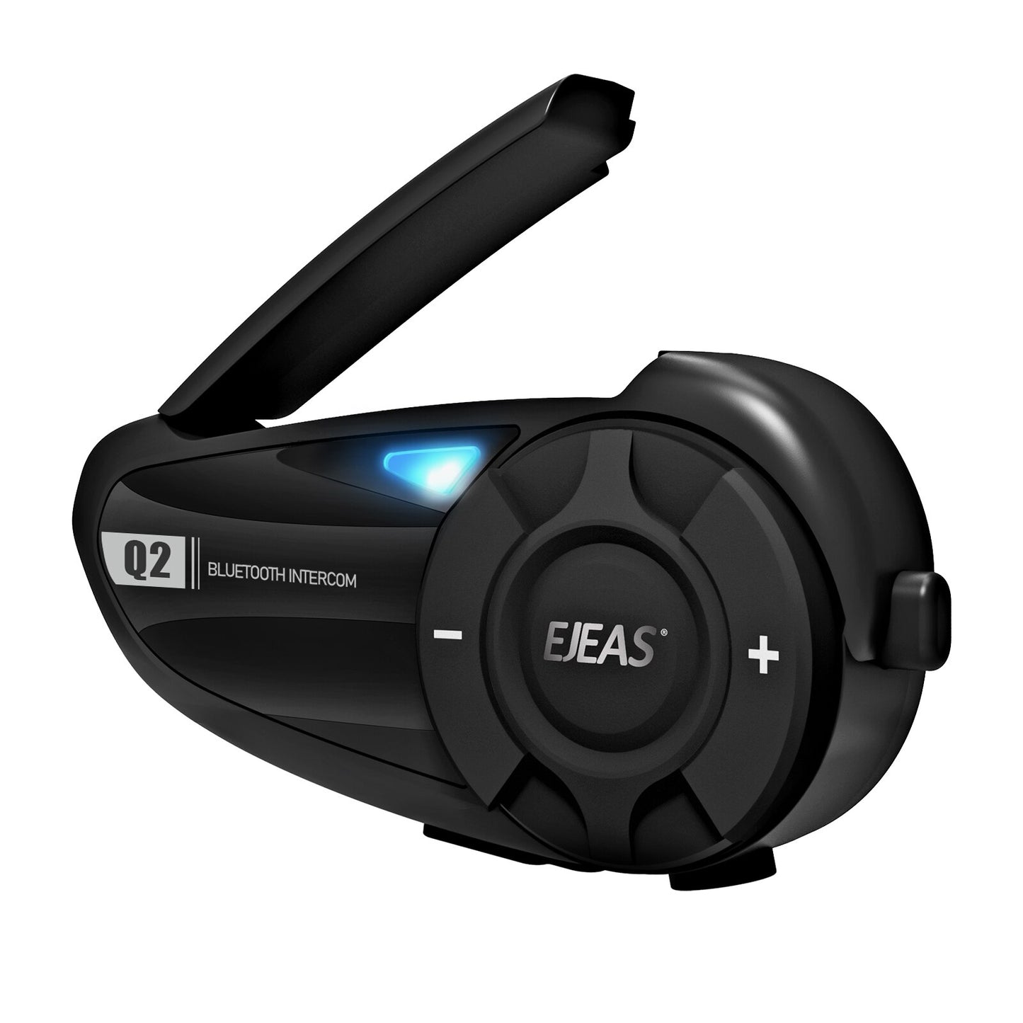 2022 EJEAS new Q2 Motorcycle Helmet Headset Intercom Bluetooth 5.1 Quick Pair Waterproof Up to 2 Riders Wireless Interphone Communicator