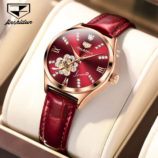 2022 New Style Jin Shield Brand Fashion Mechanical Watch Women Hot Sale Waterproof Ladies