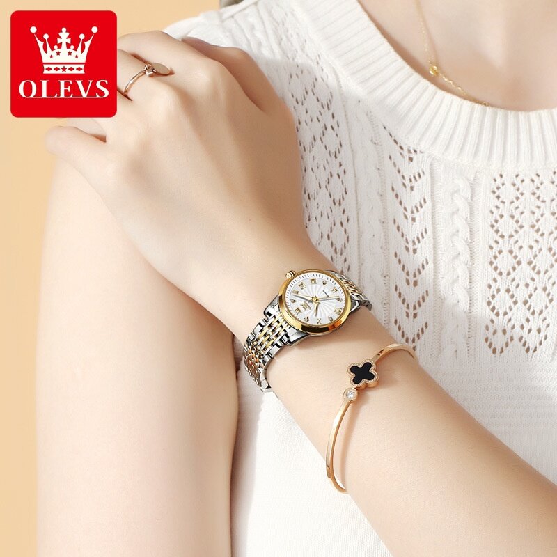 2022 New Style Oliginal Brand Ladies Watch Fashionable Automatic Mechanical Business Diamond-Inlaid Dual Calendar Waterproof