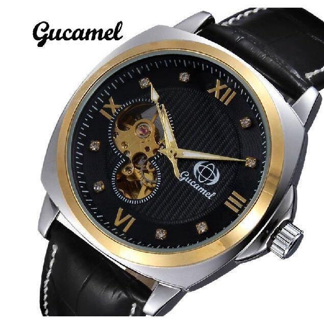 Ancient Camel Fashionable Men's Automatic Mechanical Watch Belt Hollow Hot Sale Roman Character Men