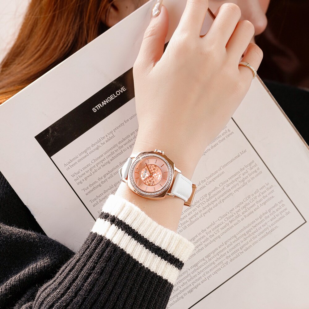 2022 Hong Kong GUOU Waterproof Quartz Ladies Watch Simple Fashion Belt