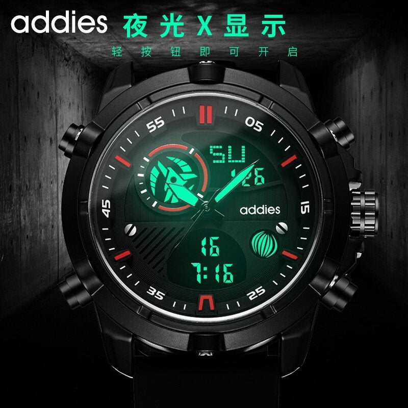 addies New Style Sports Men's Watch Multifunctional Waterproof Luminous Outdoor