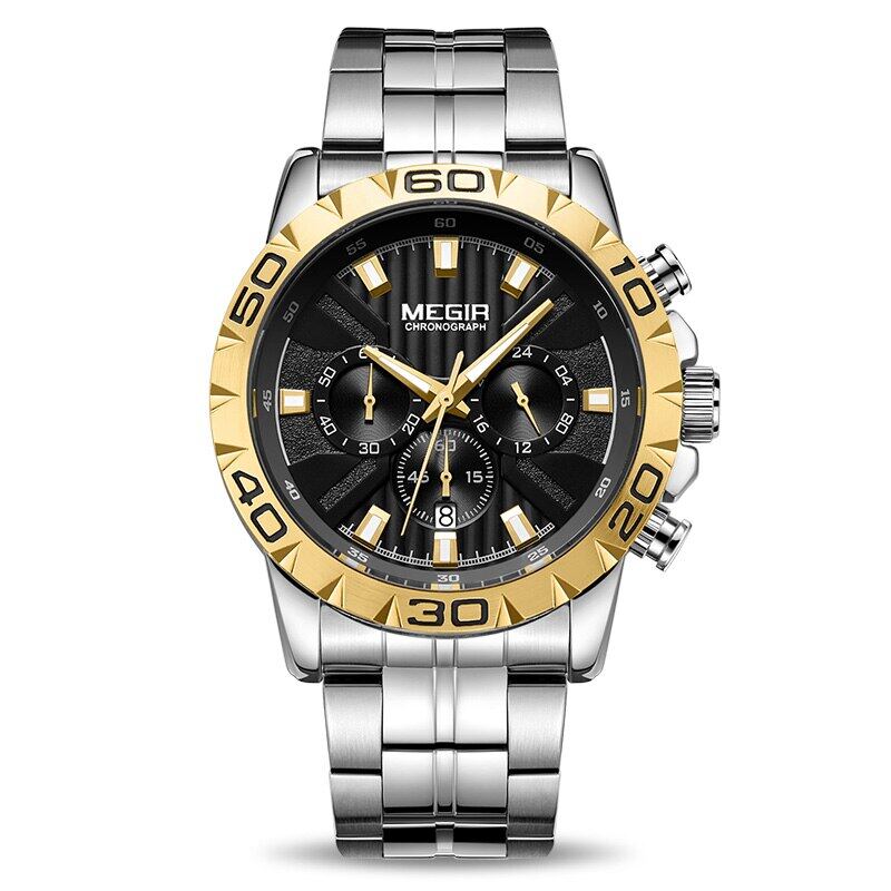 2020 New MEGIR Watch Men Chronograph Quartz Business Mens Watches Top Brand Luxury Waterproof Wrist Watch Reloj Hombre Saat