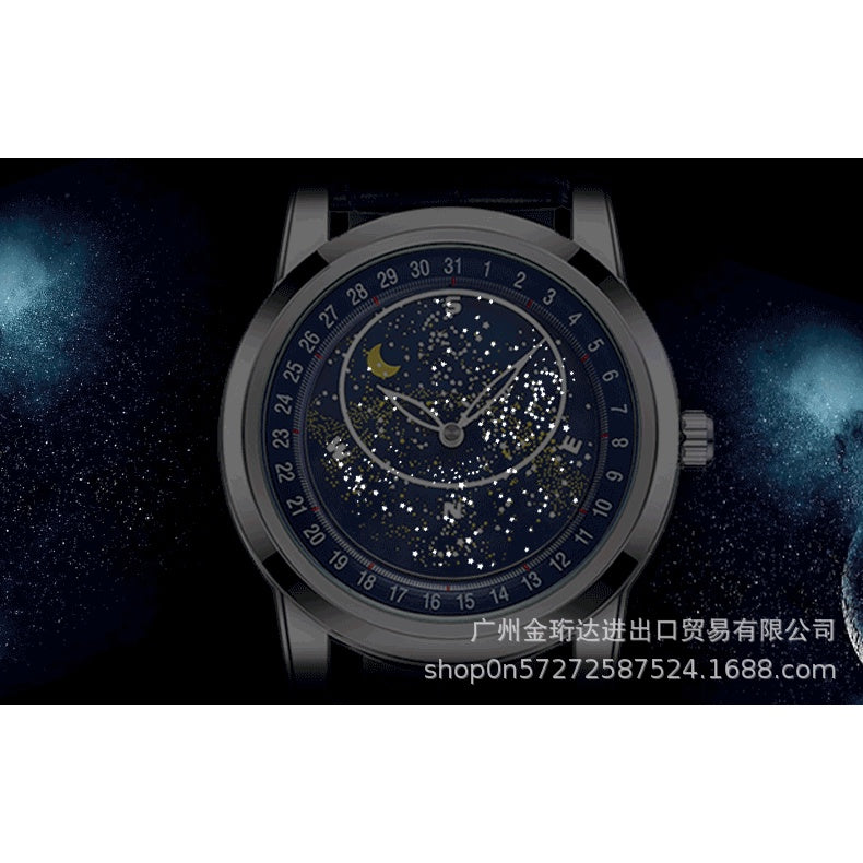 : KIMSDUN/KIMSDUN Rotating Gypsophila Starry Sky Disk Brand Men's Watch Fashionable Automatic Mechanical Waterproof Luminous