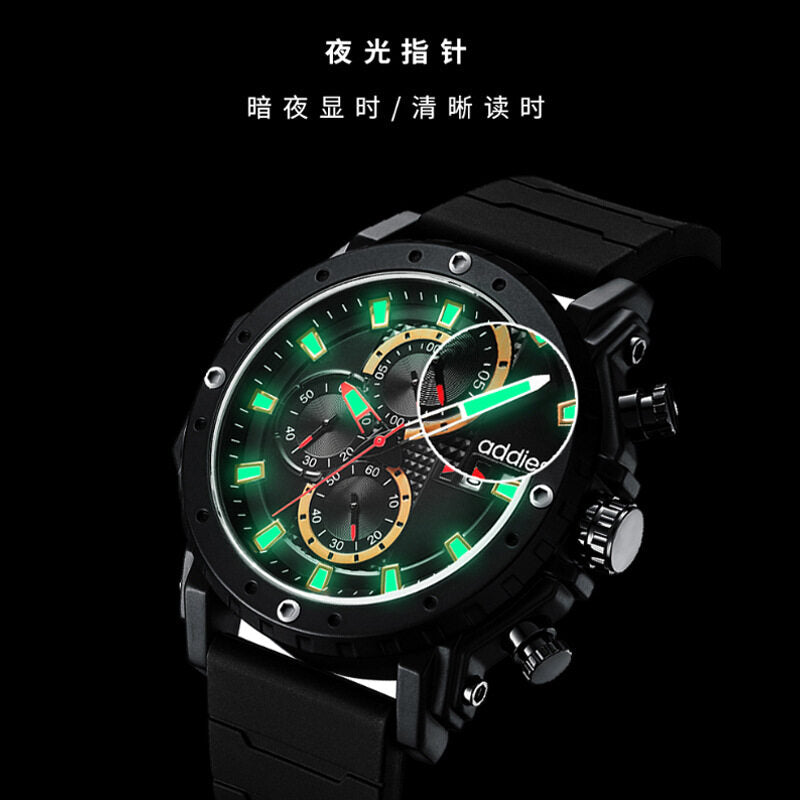 addies new sports men's watch multifunctional luminous waterproof calendar three eyes six needle watch men's 2012