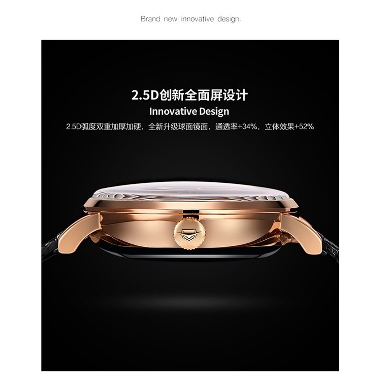 Ai Lang Hot-Selling Men's Mechanical Watch Fully Automatic New Concept Fashion Trendy Waterproof