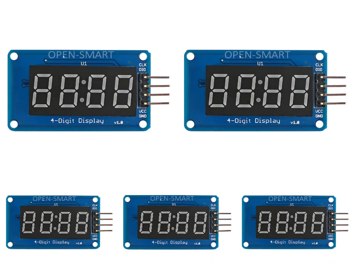 5PCS OPEN-SMARTClock Point 0.36" inch 4-Digit Display Module Red 7 segment 4 Bits Digital Tube TM1637 LED Display Module for Arduino