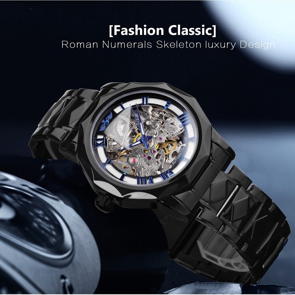 2022 New Style winner Men's Watch Fashion Casual Waterproof Hollow Automatic Mechanical