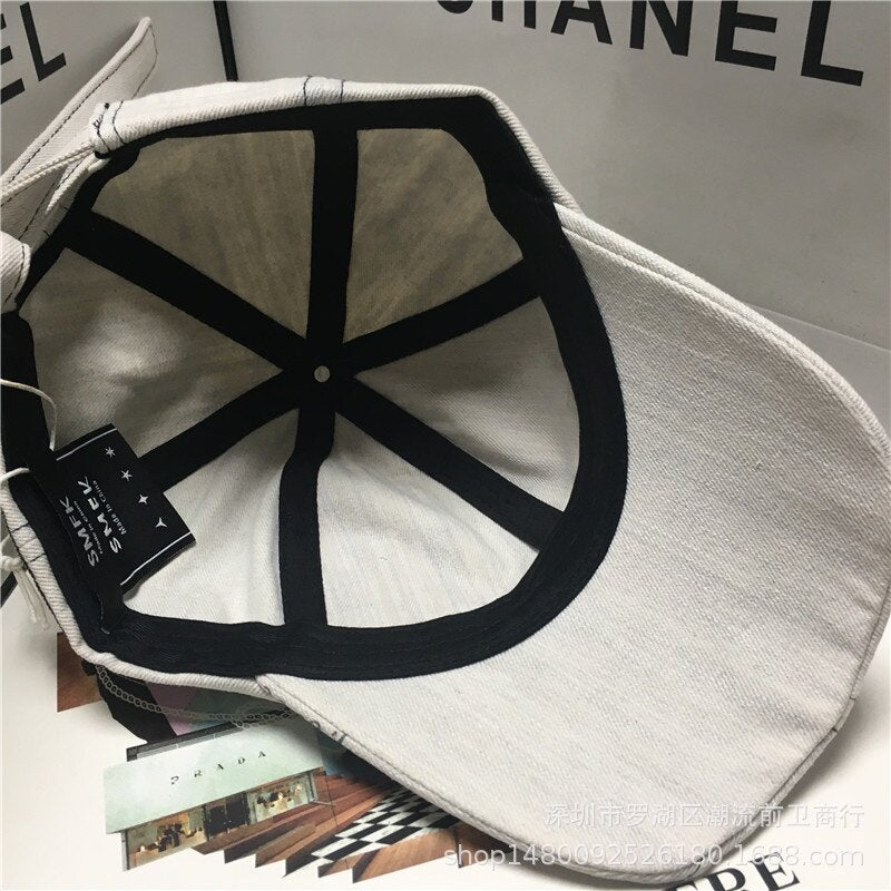 2022 Korean Version Spring Summer Autumn Winter Four Seasons Sunshade Cap Rabbit English Letters Men Women Both Baseball Caps