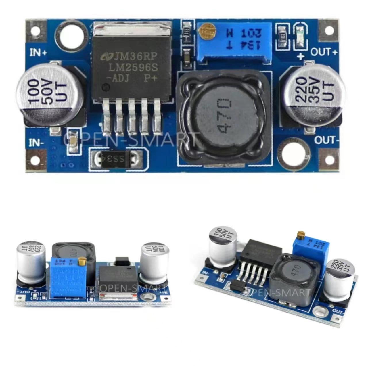 5PCS OPEN-SMARTLM2596 DC-DC Voltage Stabilizer/Regulator Module 5V / 12V / 24V adjustable compatible for Arduino