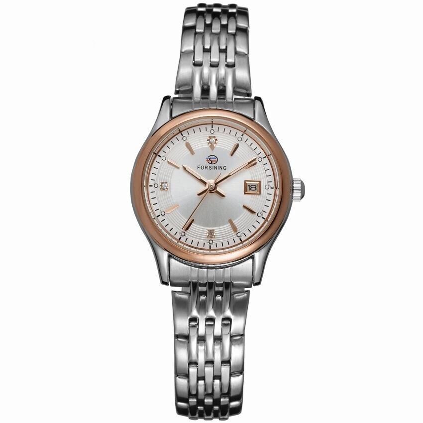 2021 New Fashion Forsining Brand Womens Watches Stainless Steel Ladies Pair Wristwatches Men Watches