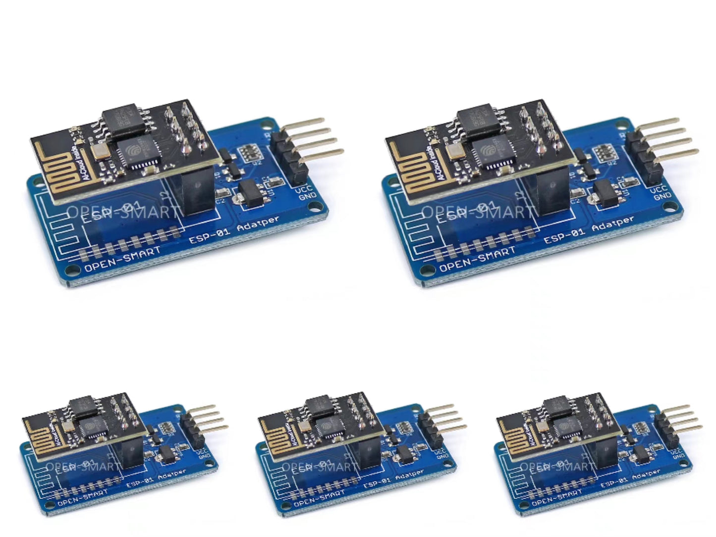 5 PCS OPEN-SMART Serial Wi-Fi-compatible Wireless ESP-01 Adapter Module 3.3V / 5V for ESP8266 Board and Compatible for Arduino