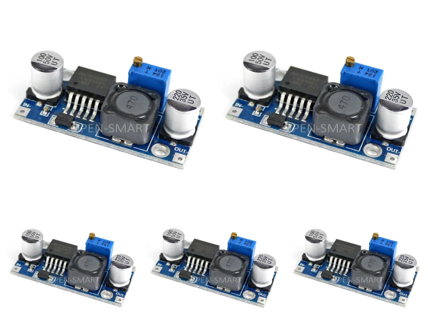 5PCS OPEN-SMARTLM2596 DC-DC Voltage Stabilizer/Regulator Module 5V / 12V / 24V adjustable compatible for Arduino