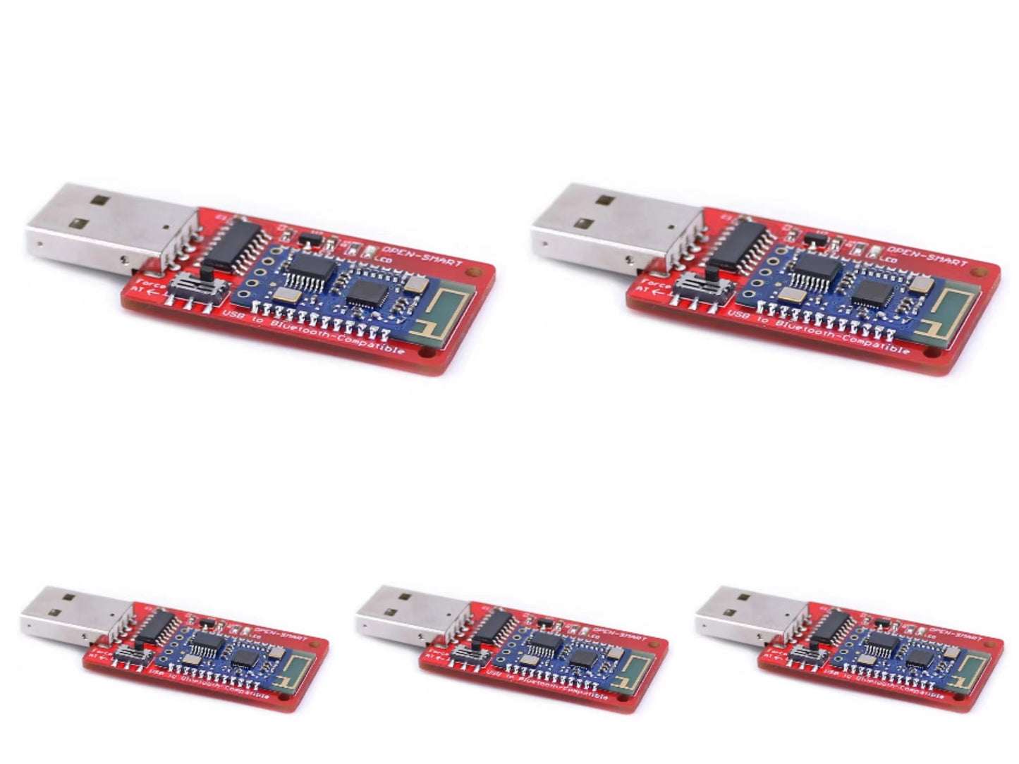 5PCS OPEN-SMART SPP+BLE Wireless USB to Bluetooth-Compatible Transceiver Master Slave Mode Debug Module Compatible for Arduino