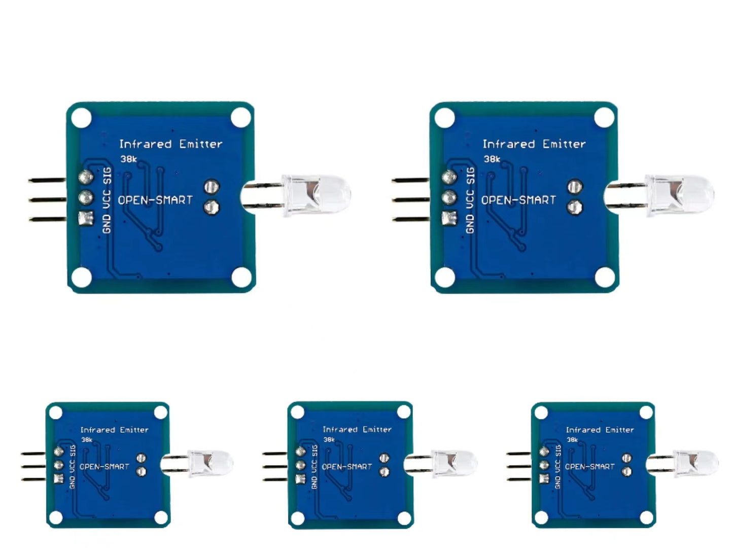 5PCS OPEN-SMARTIR Emitter Infrared Transmitter Module with 38K Hz Carrier OnBoard for Arduino