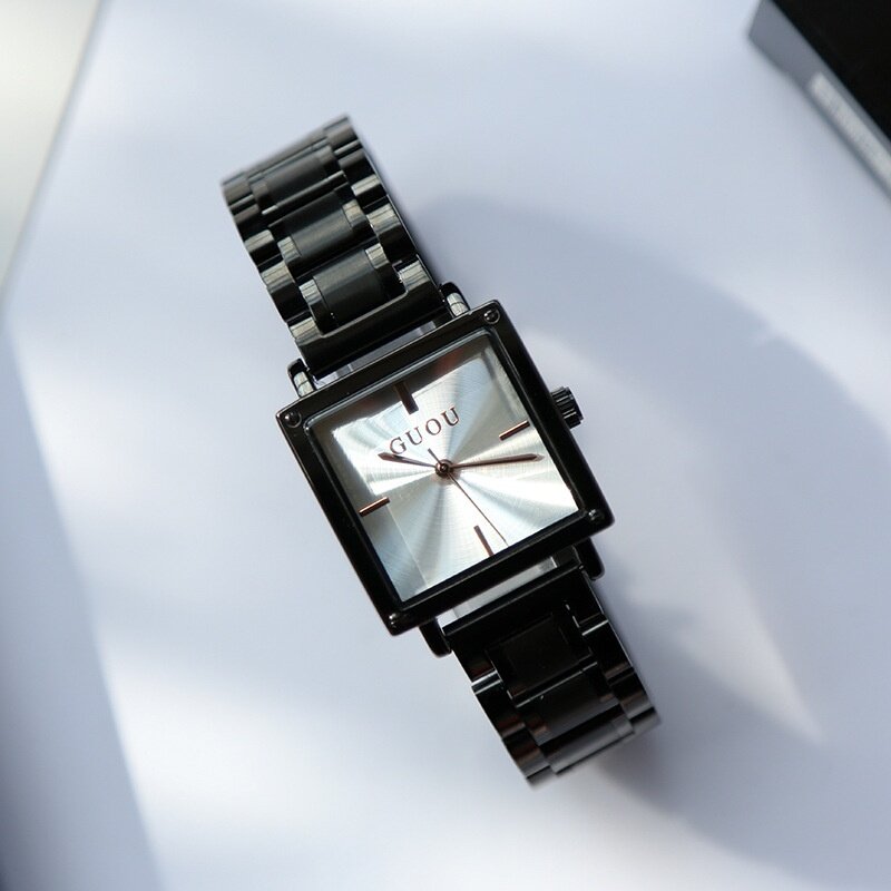 Ancient Ladies Watch Fashionable Waterproof New Style Small Square Simple Temperament Steel Band Quartz Women's