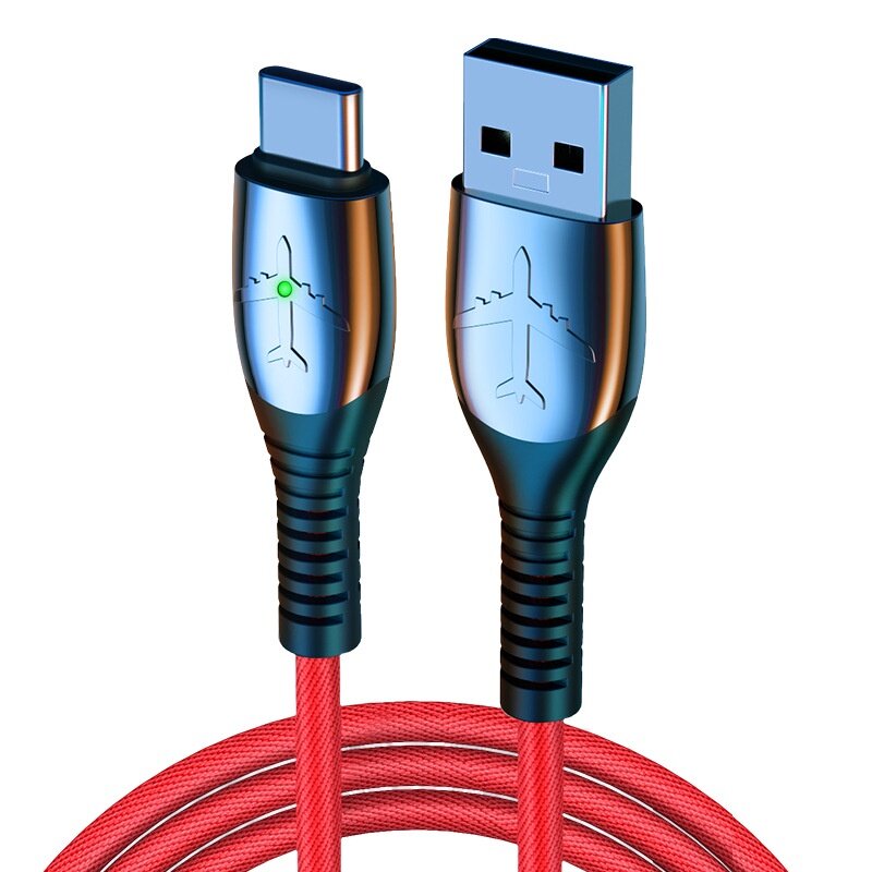 5A Super Fast Charge Zinc Alloy Data Cable Suitable For Apple Huawei TYPE-C Breath Light Flash Charging usb