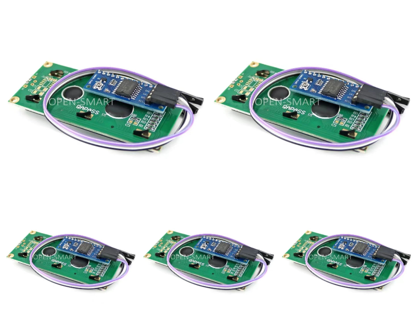 5PCS OPEN-SMART Blue Backlight I2C / IIC LCD 1602 Display Module with 4-Pin Cable for Arduino