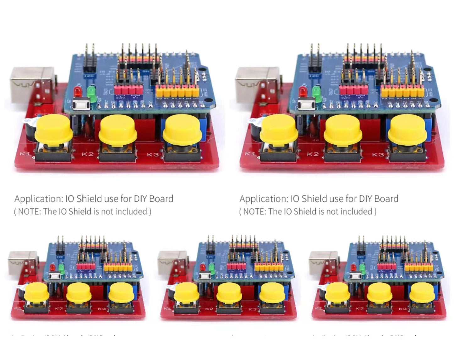 5PCS OPEN-SMART Red DIY ATmega328P Development Board Module CH340 Driver with Buzzer LED Button Compatible for Arduino