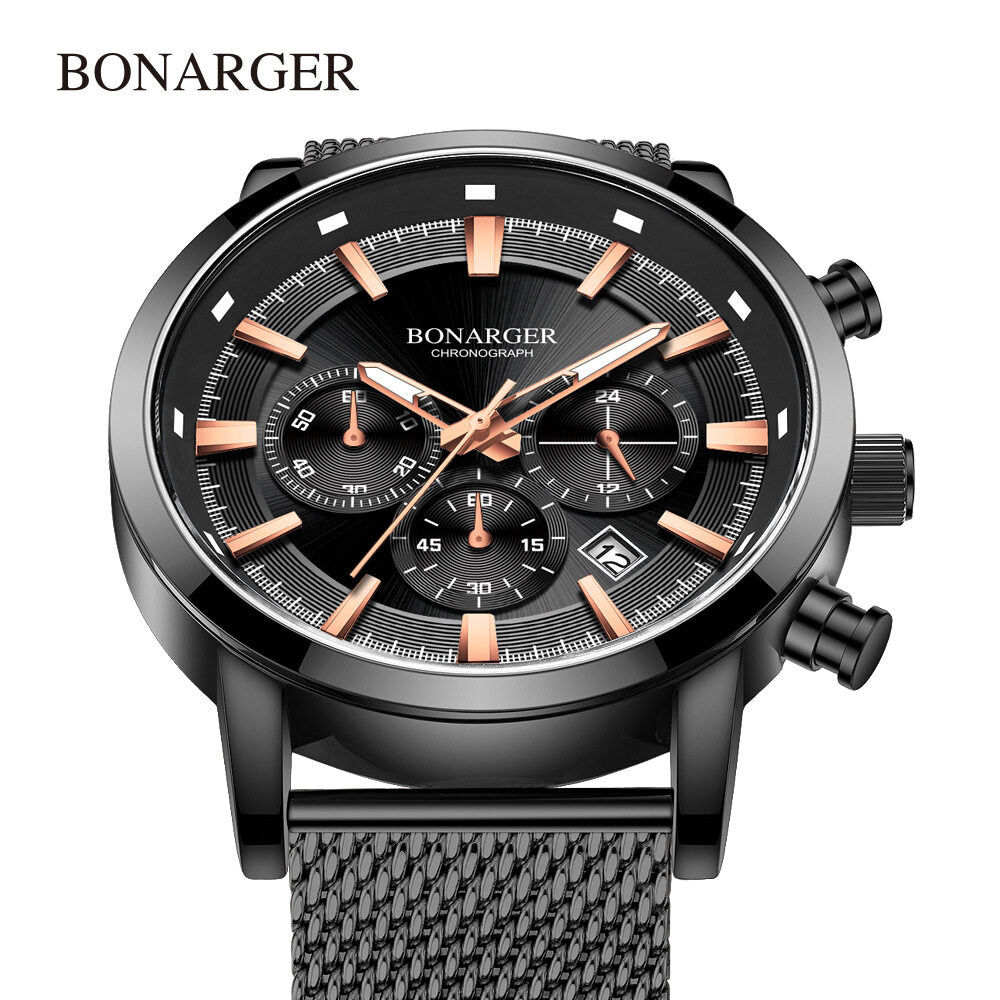 2021 new fashion men's waterproof watch fashion six pin multifunctional large dial watch luminous student watch male