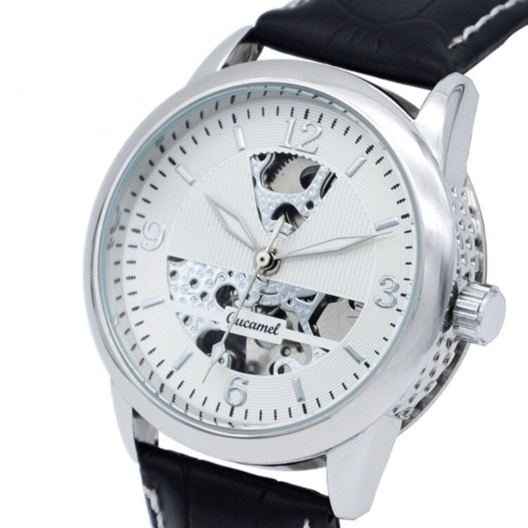 Ancient Camel Fashionable Men's Mechanical Watch Transparent Bottom Hollow Automatic Men