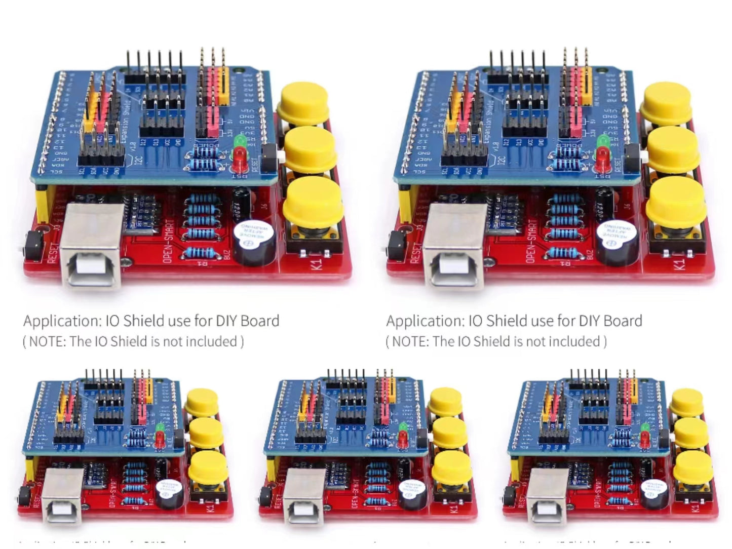 5PCS OPEN-SMART Red DIY ATmega328P Development Board Module CH340 Driver with Buzzer LED Button Compatible for Arduino