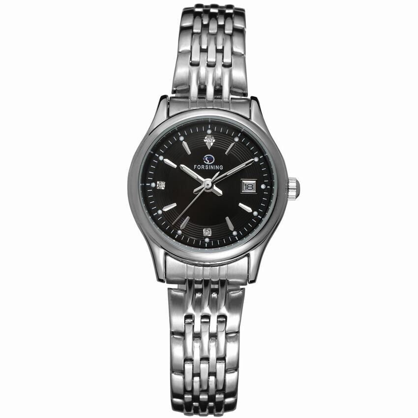 2021 New Fashion Forsining Brand Womens Watches Stainless Steel Ladies Pair Wristwatches Men Watches