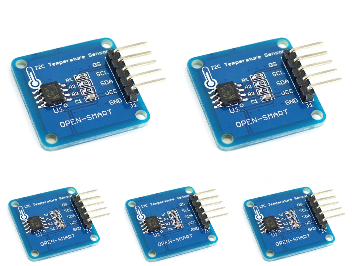 5PCS OPEN-SMARTLM75 Temperature Sensor High Accuracy LM75A Module Board Compatible for Arduino