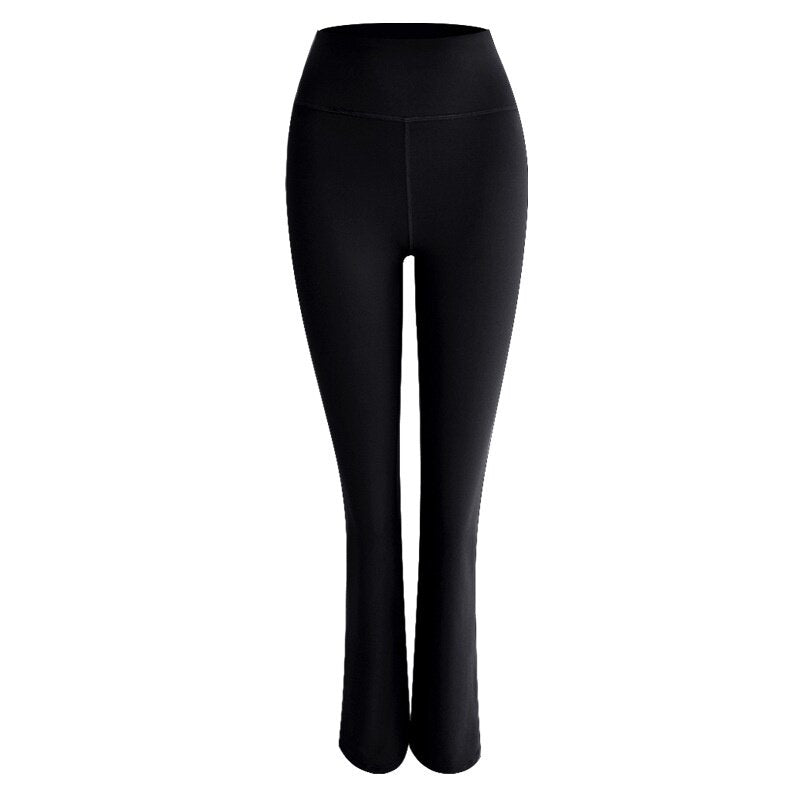 2022 Hot Sale Women's High-Waist Hip-Lifting Abdomen-Lifting Pants Fashion Sports Leggings Outer Wear Nude Flared Yoga Wom