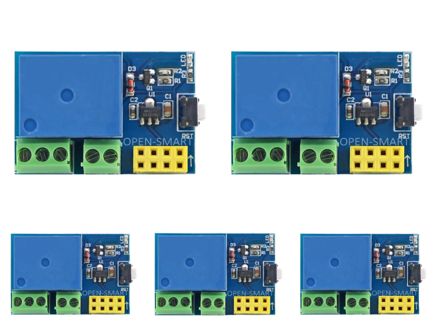 5 PCS OPEN-SMART Smart Socket Single Relay Module for ESP8266 WiFi-compatible ESP-01 ESP-01S ESP8285 ESP-1