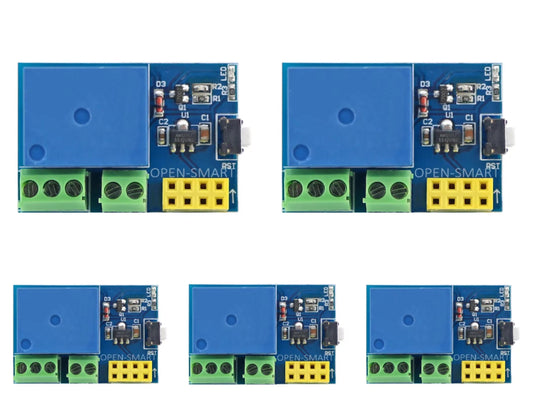 5 PCS OPEN-SMART Smart Socket Single Relay Module for ESP8266 WiFi-compatible ESP-01 ESP-01S ESP8285 ESP-1