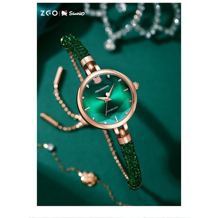 2022 Ladies Light Luxury Retro Simple Watch Sanrio Niche Design New Year Gift Small Green Female