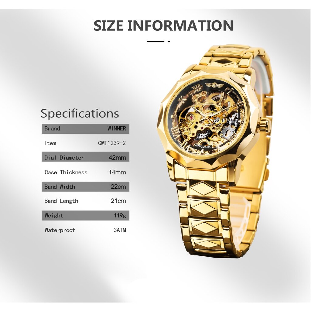 2022 New Style winner Men's Watch Fashion Casual Waterproof Hollow Automatic Mechanical