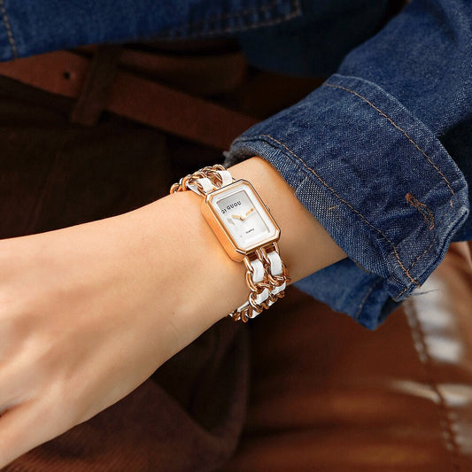 2022 New Style Ancient European Bracelet Square Ladies Watch Simple Fashion Quartz Trendy Women's