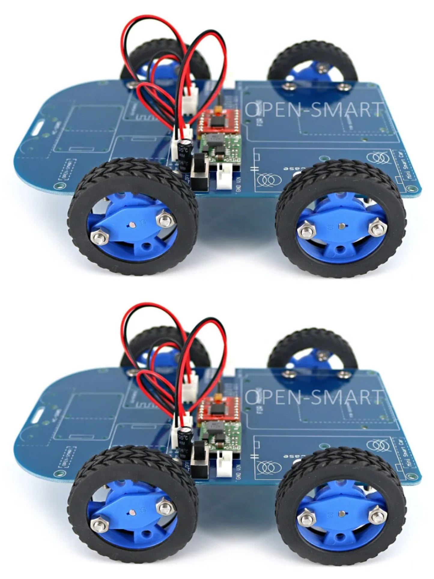 2PCS OPEN-SMART N20 Gear Motor 4WD Smart Robot Car Chassis Kit Bluetooth-compatible Control with Tutorial Compatible for Arduino