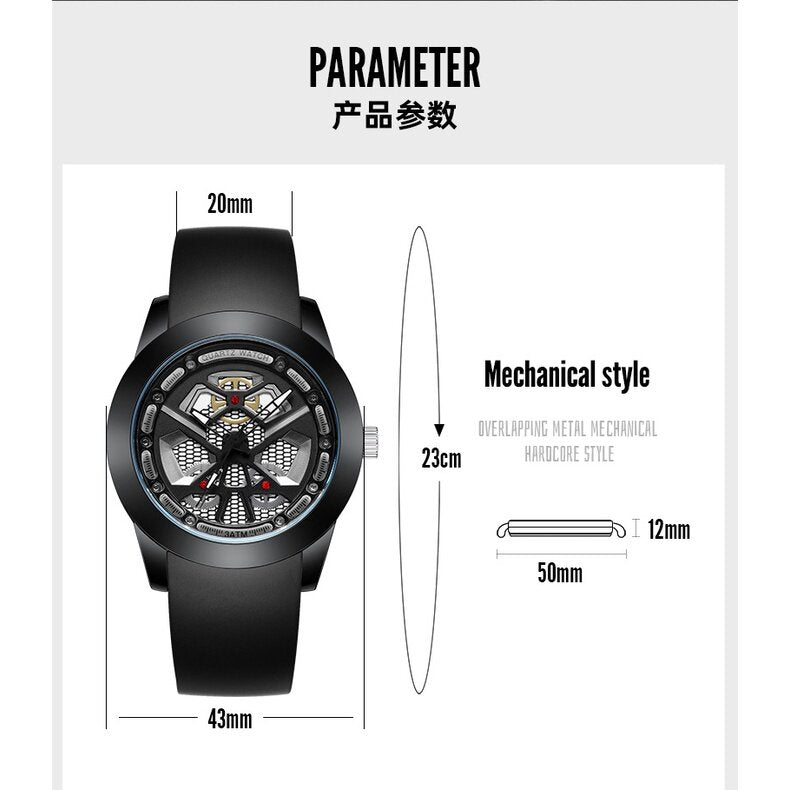 2022 addies New Style Men's Women's Watch Fashion Waterproof Hollow Drainage Hot-Selling Couple