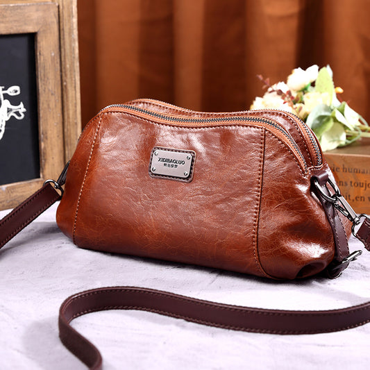 2023 Siti Paul New Women's Bag European and American Vintage Fashion Soft Bag One Shoulder Crossbody Moon Bag High Capacity Women's Bag