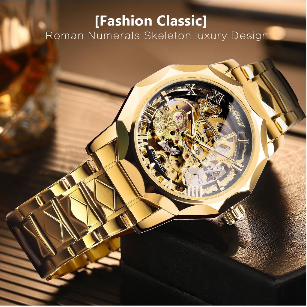 2022 New Style winner Men's Watch Fashion Casual Waterproof Hollow Automatic Mechanical