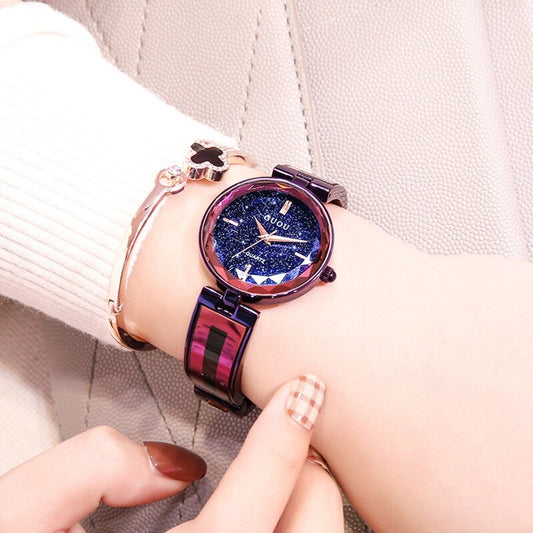 Ancient Ou 6019 Ladies Watch Same Style Starry Sky Waterproof Student Simple Fashionable Hand B Trendy Korean Version Wat