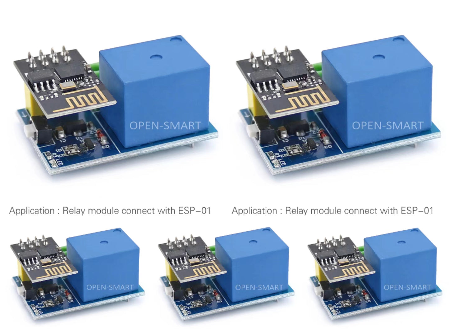 5 PCS OPEN-SMART Smart Socket Single Relay Module for ESP8266 WiFi-compatible ESP-01 ESP-01S ESP8285 ESP-1