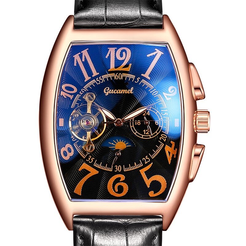 Ancient Camel Hot Sale Men's Watch Wine Barrel Type Mechanical Gyroscope Automatic Hollow Men