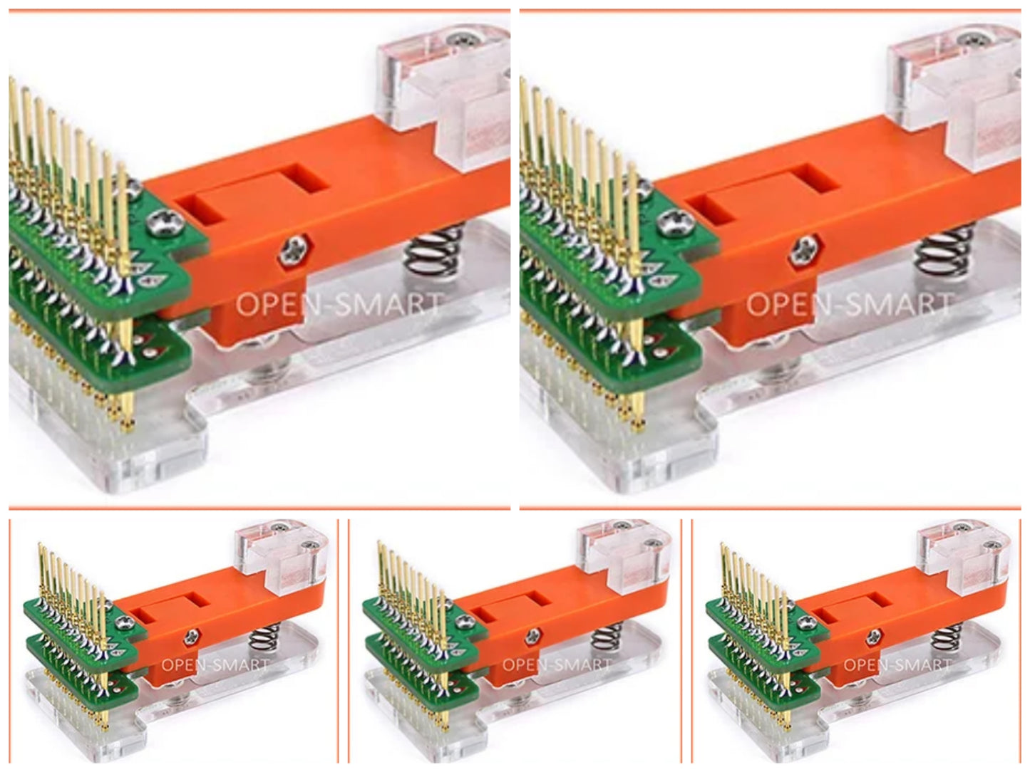 5PCS OPEN-SMART2.54mm 8 Pin Test Tool PCB Test Fixture Bootloader Programmer Module 1 x 8P Use to Test PCB Board, Upload Bootloader for Arduino