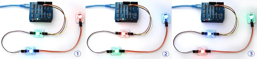 5PCS OPEN-SMARTRGB 3 Color Full Color LED Module Chainable Can be Connected in Series Highlighted Mist LED Board For Arduino