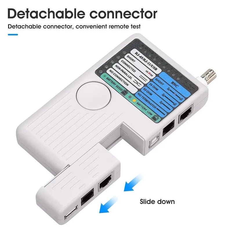 4 in 1 RJ11 RJ45 USB BNC LAN Network Cable Tester Remote LAN Cables Tracker Detector Fast Tester Tool