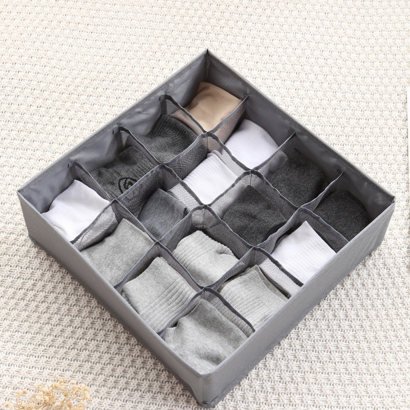 2PCS OPEN-SMART Oxford Cloth Underwear Storage Box Underwear Socks Divider Drawer Storage Box Foldable Underwear Storage Box Wholesale