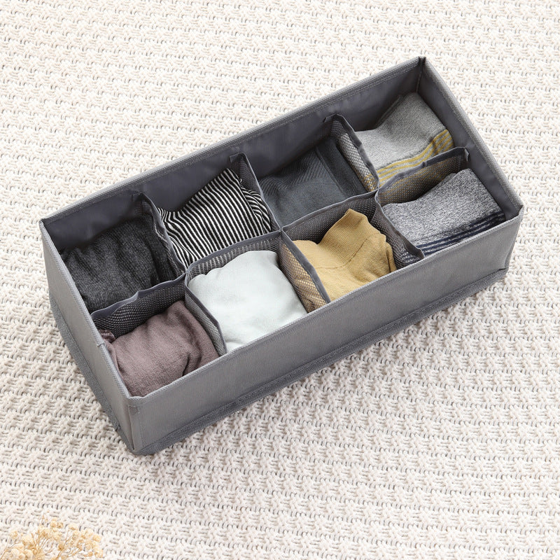 2PCS OPEN-SMART Oxford Cloth Underwear Storage Box Underwear Socks Divider Drawer Storage Box Foldable Underwear Storage Box Wholesale