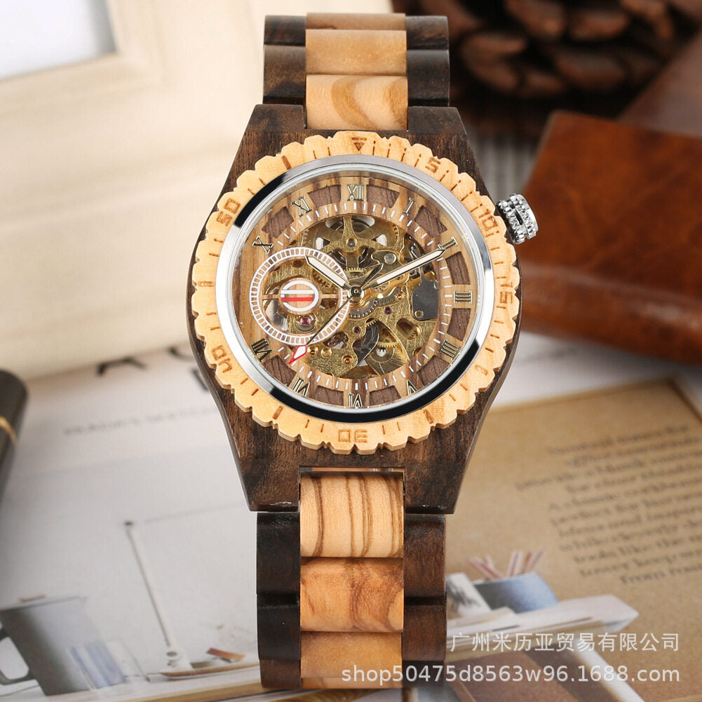 2021 new popular bamboo wood automatic mechanical creative wood men's watch fashion leisure watch men's Watch