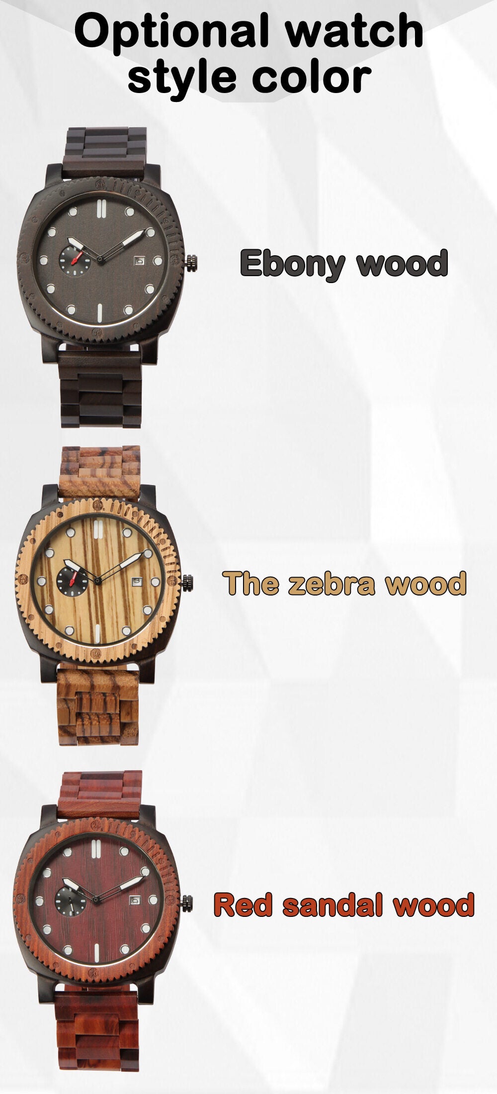 A little more men wooden watch color matching Boat-fruited Sterculia replica business multifunctional large dial luminous quartz watch with calendar