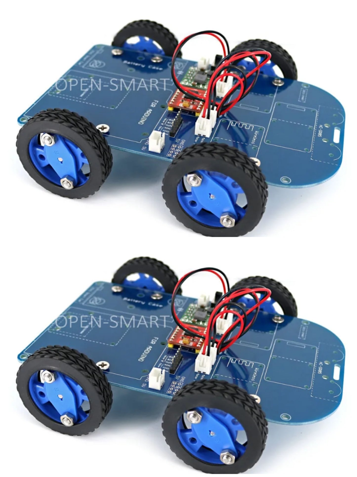 2PCS OPEN-SMART N20 Gear Motor 4WD Smart Robot Car Chassis Kit Bluetooth-compatible Control with Tutorial Compatible for Arduino