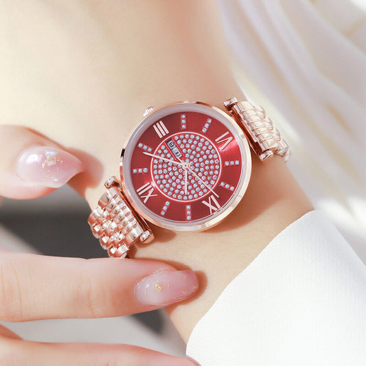 2022 New Korean Quartz Women's Watch Ins Style Light Luxury Retro Fashion All Sky Star Women's Watch 2269